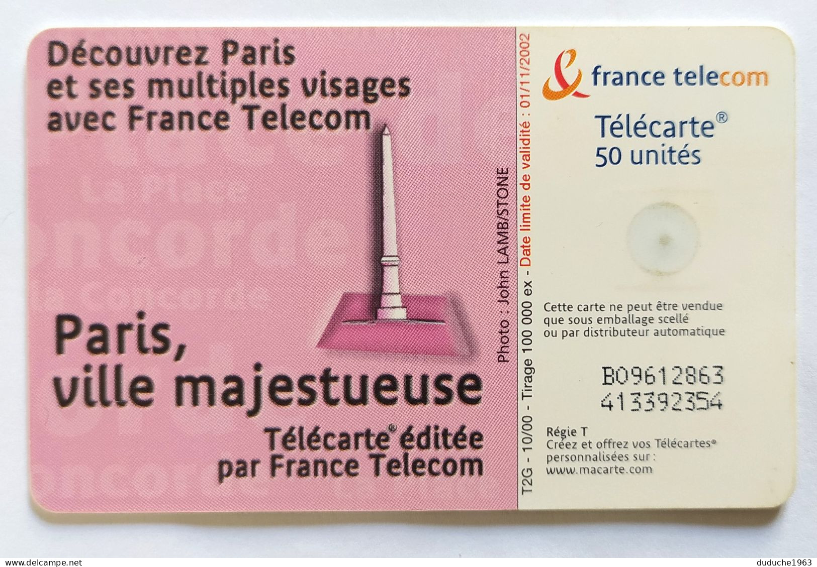 Télécarte France - Place De La Concorde - Sin Clasificación