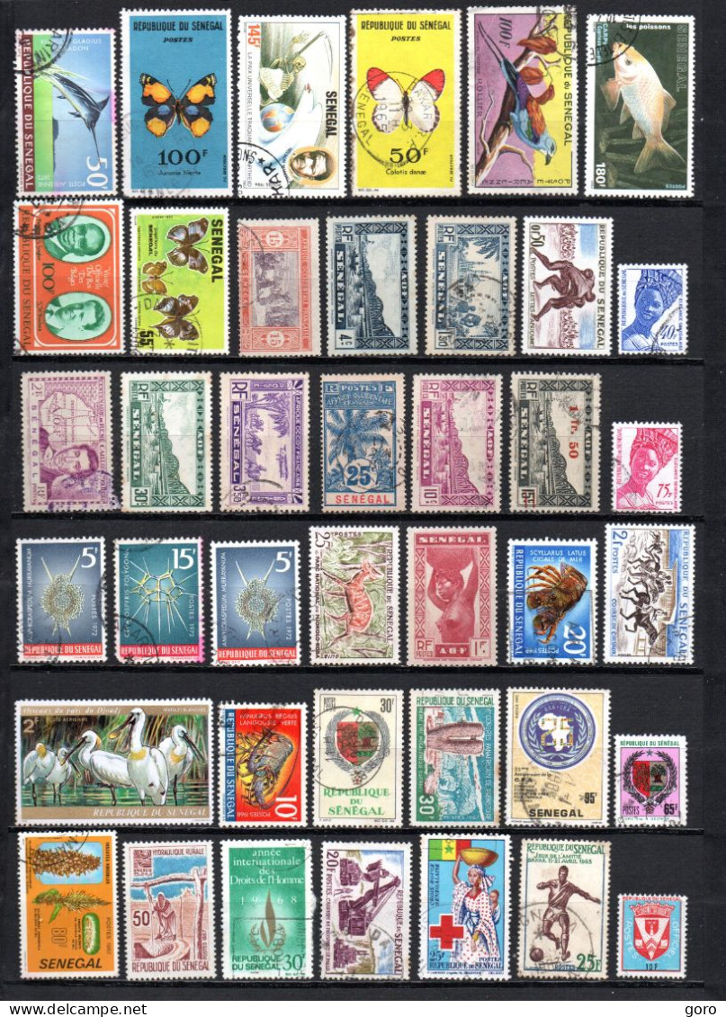 Senegal  .-   Lote  Nº   12  .-   40   Sellos - Sénégal (1960-...)