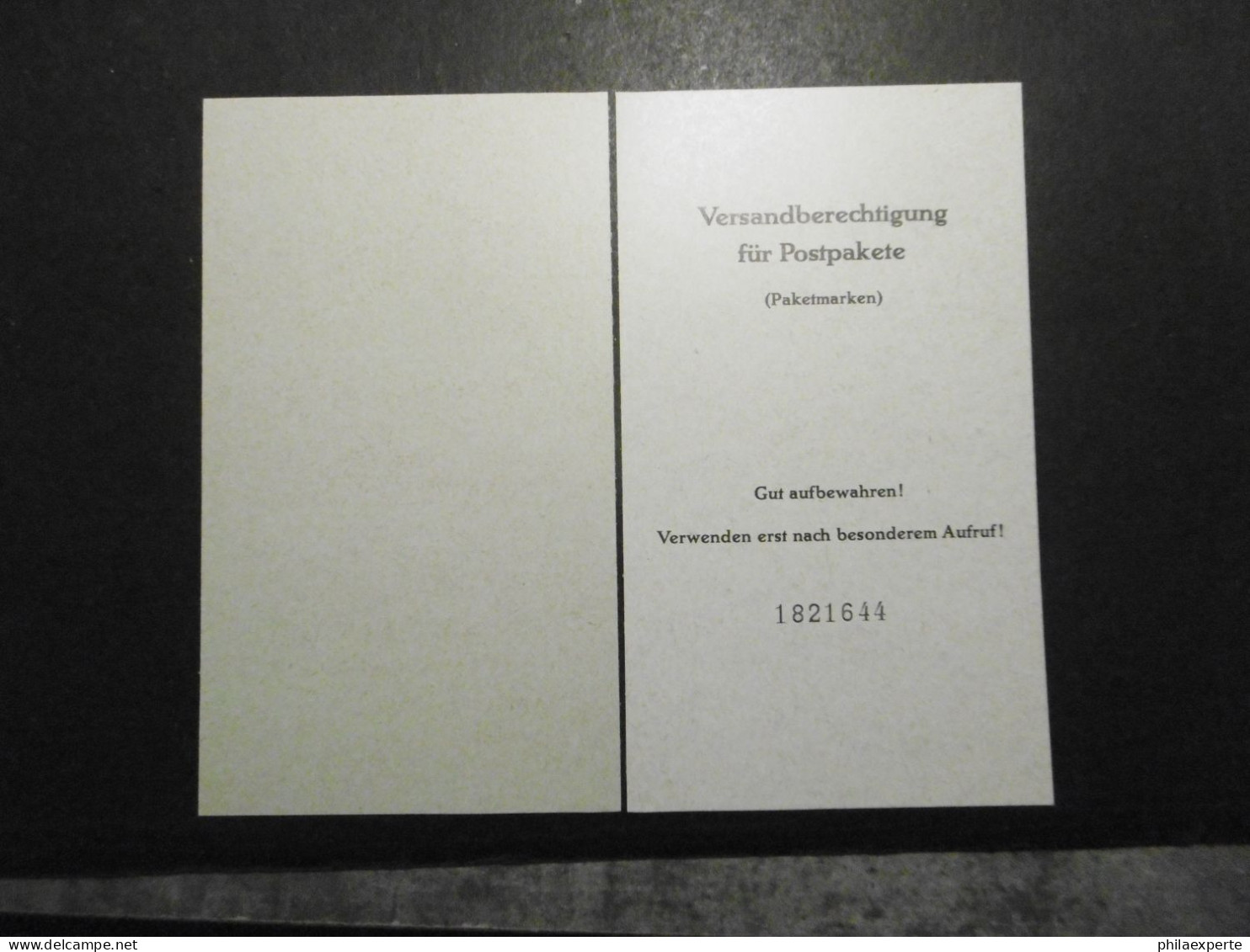 Berlin Mi. MH Packetmarke PZ I ** Mit 6xP2A+P2 E Nicht Ausgegeben Auf WZ Papier - Deckel Abgetrennt - Cuadernillos