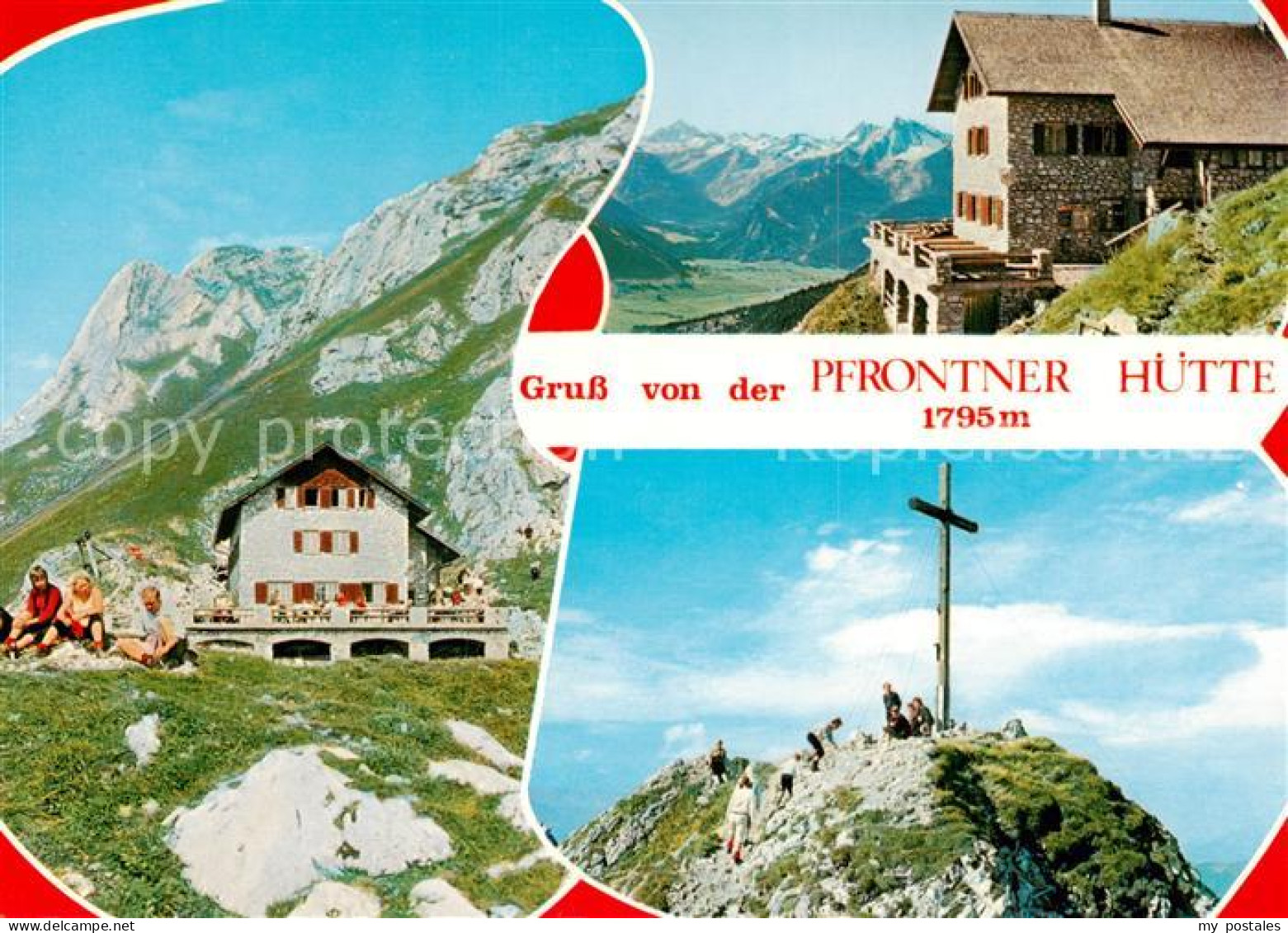 73792668 Pfrontnerhuette Pfronten Berghaus Allgaeuer Alpen Gipfelkreuz  - Pfronten