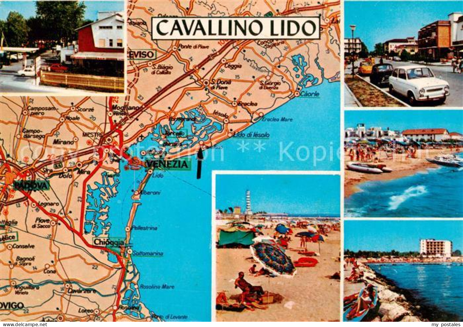 73792659 Cavallino Lido Venezia IT Strand Hotels Strassenkarte  - Andere & Zonder Classificatie