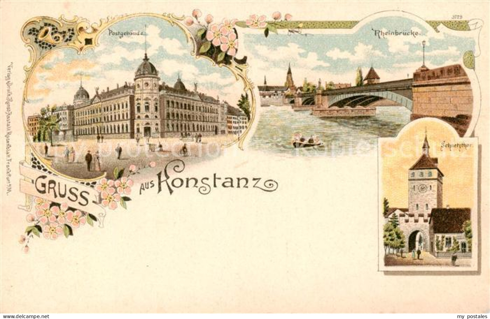 73792635 Konstanz Bodensee Rheinbruecke Postgebaeude Schnetzthor Konstanz Bodens - Konstanz