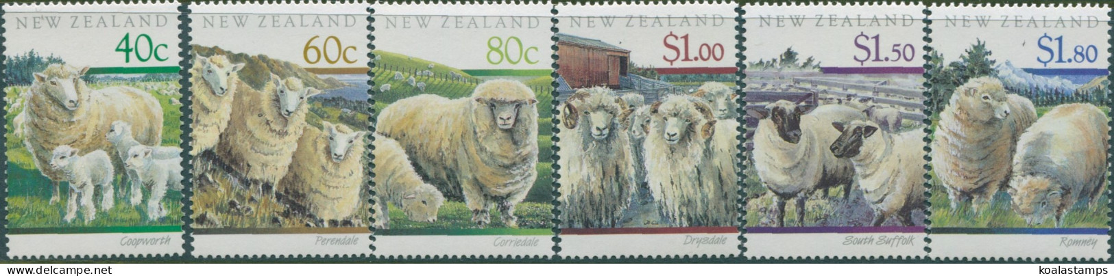 New Zealand 1991 SG1579-1584 Sheep Set MNH - Sonstige & Ohne Zuordnung