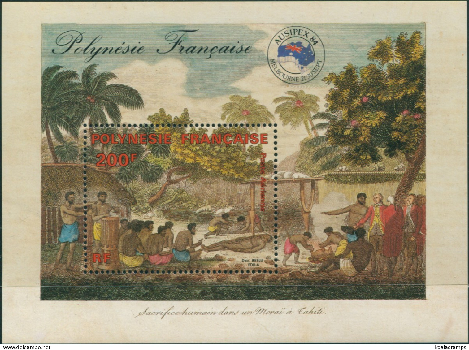 French Polynesia 1984 Sc#C211,SG432 Ausipex Stamp Exhibition MS MNH - Otros & Sin Clasificación