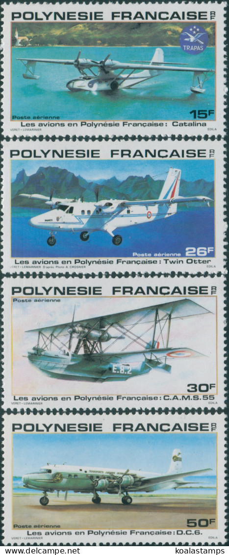 French Polynesia 1980 Sc#C180-183,SG335-338 Aircraft Set MNH - Other & Unclassified