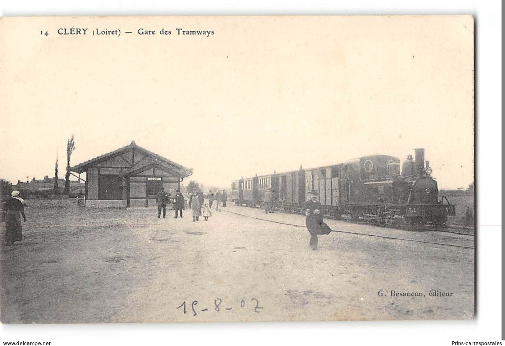 CPA 45 Clery La Gare Et Le Train Tramway - Other & Unclassified