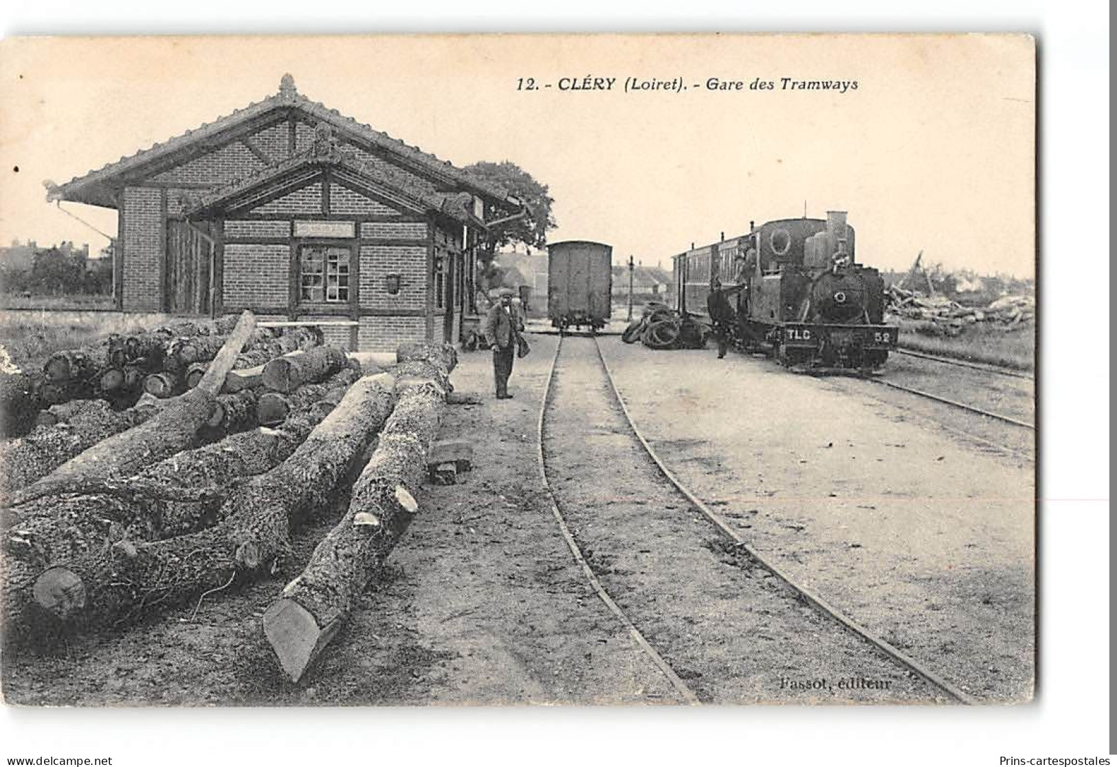 CPA 45 Clery La Gare Et Le Train Tramway - Autres & Non Classés