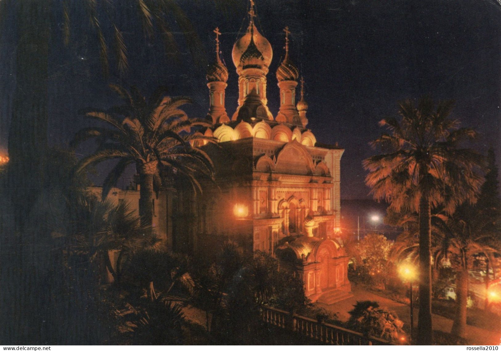 CARTOLINA  1966 ITALIA LA SPEZIA SANREMO CHIESA RUSSA NOTTURNO Italy Postcard ITALIEN Ansichtskarten - San Remo