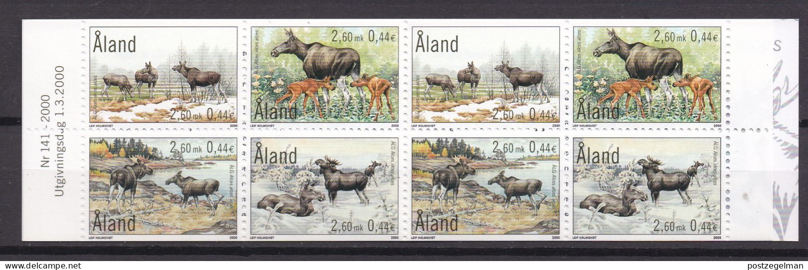 ALAND, 2000, Mint Stamp(s)  In Post Book, Big Animals, Michel Nr(s). 171-174, Scannr. F3320 - Aland