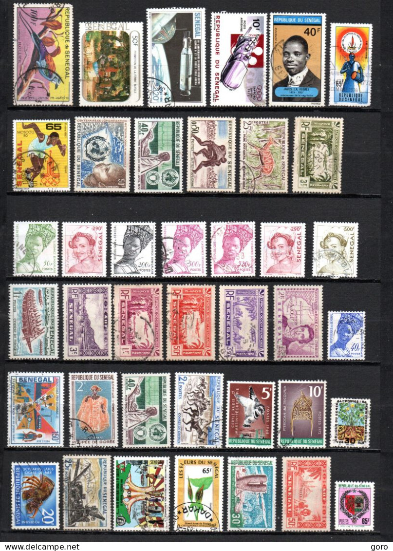 Senegal  .-   Lote  Nº   20  .-   40   Sellos - Sénégal (1960-...)