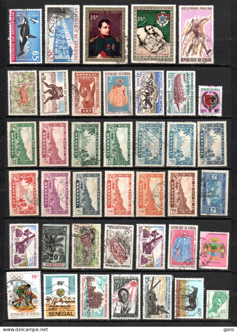 Senegal  .-   Lote  Nº   21  .-   40   Sellos - Sénégal (1960-...)