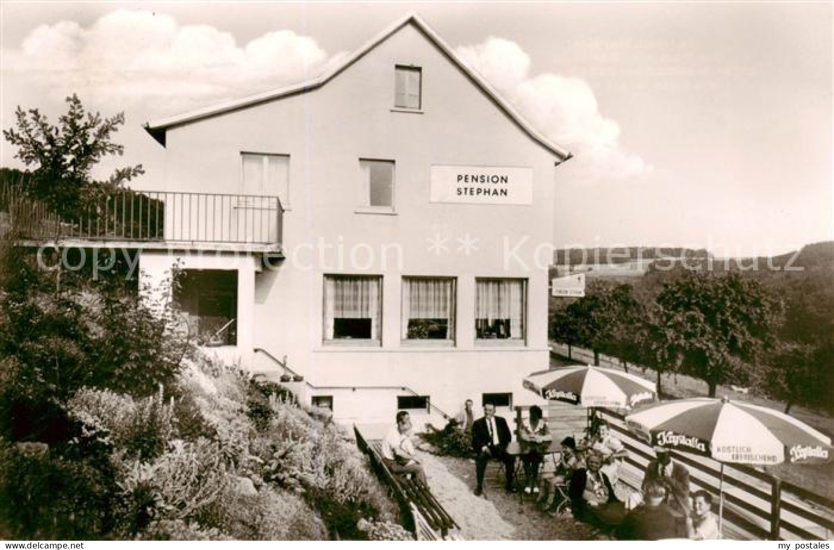 73792368 Langen Brombach Pension Stephan Aussenansicht M. Terrasse Langen Bromba - Autres & Non Classés