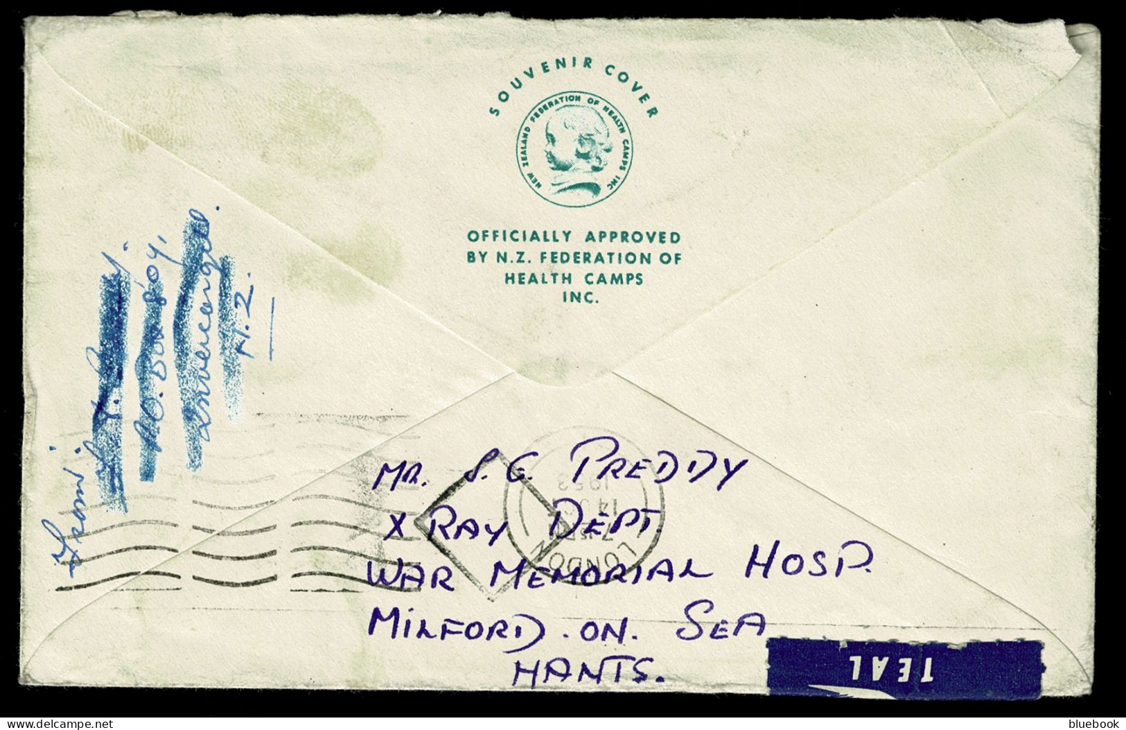 Ref 1644 - 1953 Cover - Invercargil New Zealand 1s/5d Rate To London & Readdressed - Lettres & Documents