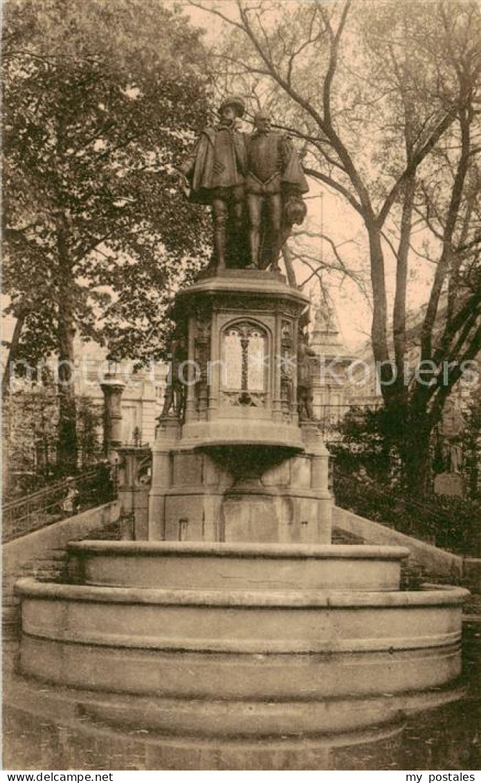 73792335 Bruxelles Bruessel Square Du Petit Sablon Statue Des Comtes D’Egmont Et - Other & Unclassified