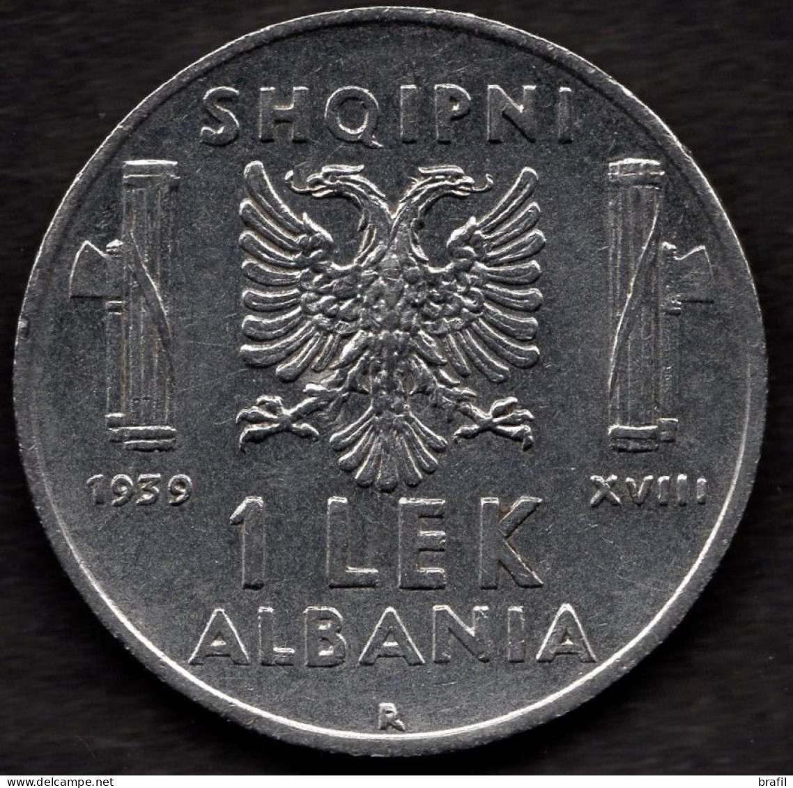 1939 Regno Vitt Eman III° Colonia D'Albani 1 Lek 1939 XVIII - Albania