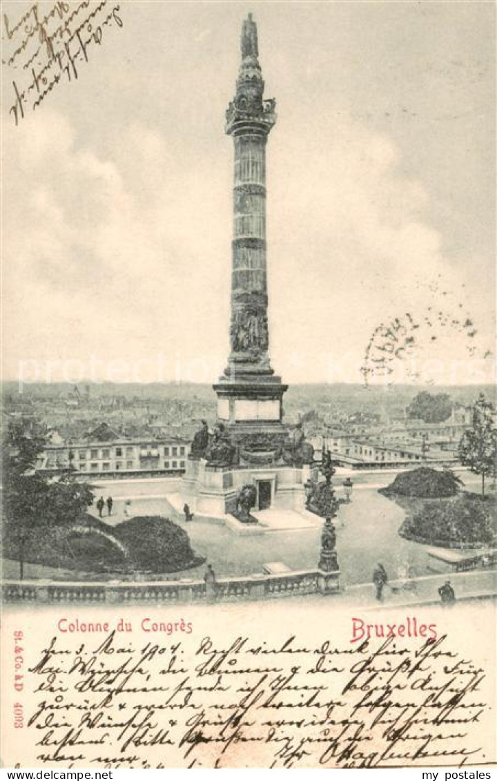 73792319 Bruxelles Bruessel Colonne Du Congres Bruxelles Bruessel - Andere & Zonder Classificatie