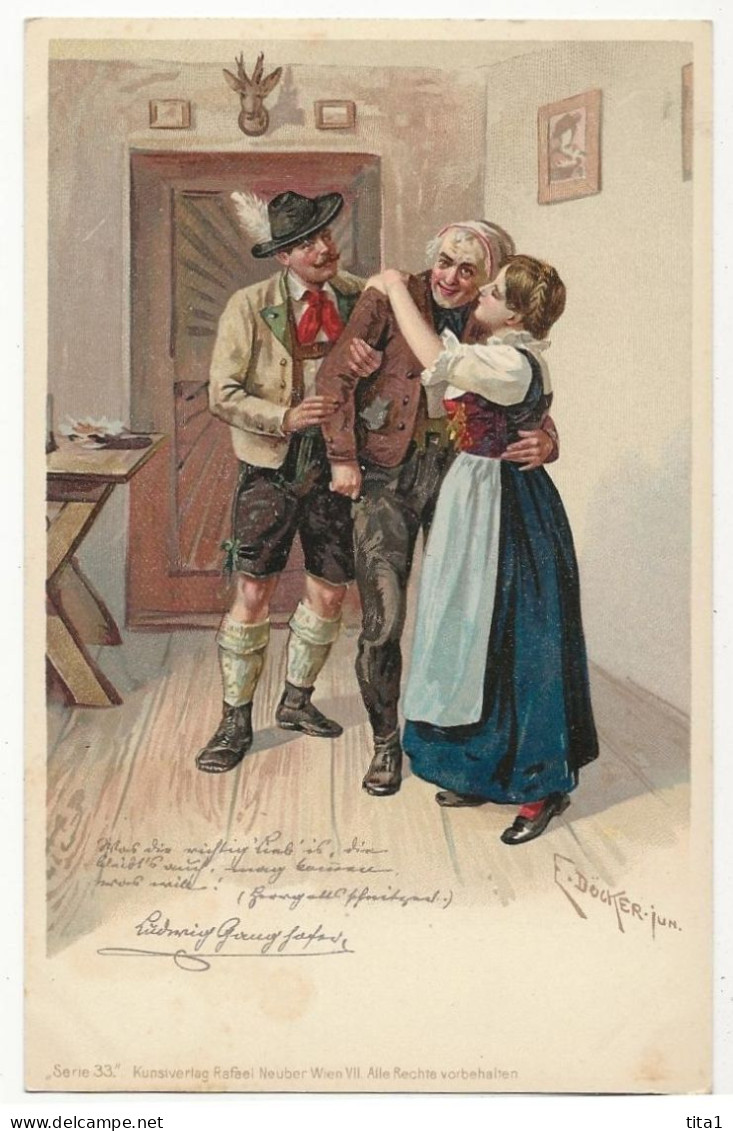 1432 - Couple  - E. Jr. Döcker. - Série 33 - 4 Cartes - Döcker, E.