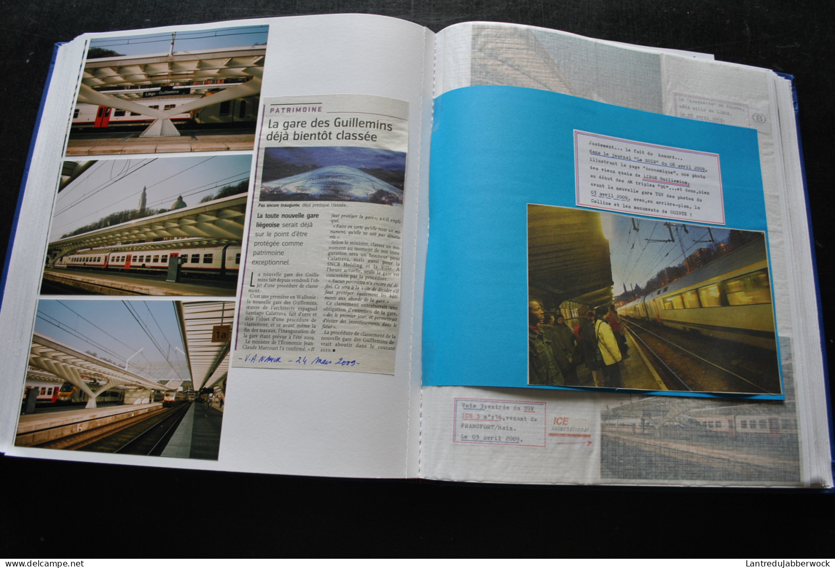 Album photo 67 TGV Thalys Chantier Gare Liège Guillemins Cabine TVE ICA Architecture grandes photographies ICD IRC IR IC