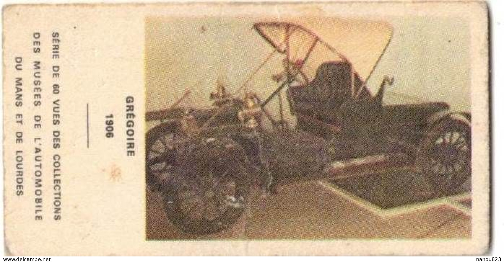 TICKET PUBLICITE DE PESAGE APPAREILS AUTOMATIQUES MUSEE AUTOMOBILE LE MANS LOURDES TRANSPORTS VOITURE GREGOIRE POISSY - Cars