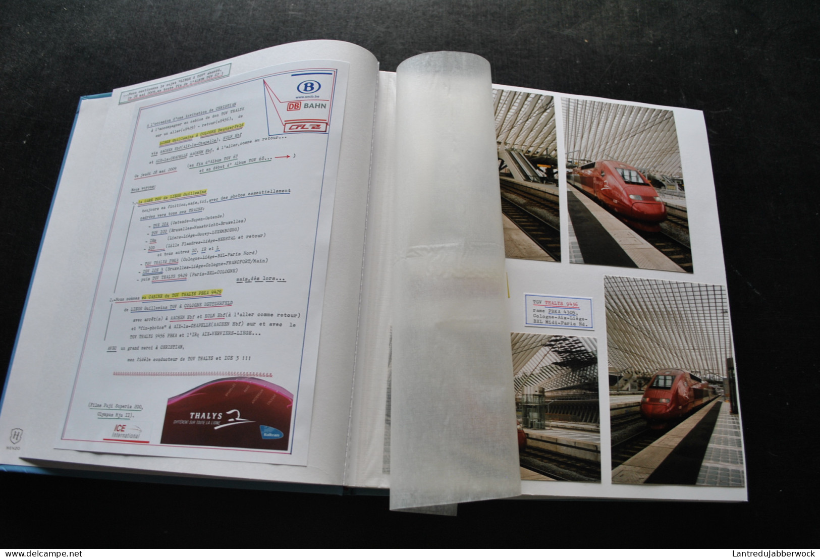 Album Photo 68 TGV Thalys Inauguration Gare Liège Guillemins Revue De Presse + Articles Cologne Cabine Hastedon Paris - Trains