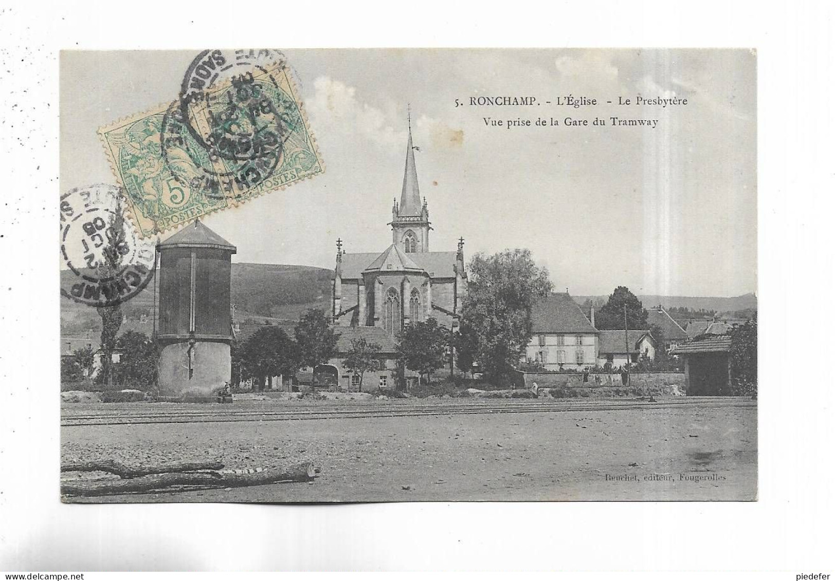70 -  RONCHAMP - L' Eglise - Le Presbytère - Vue Prise De La Gare Du Tramway - Otros & Sin Clasificación