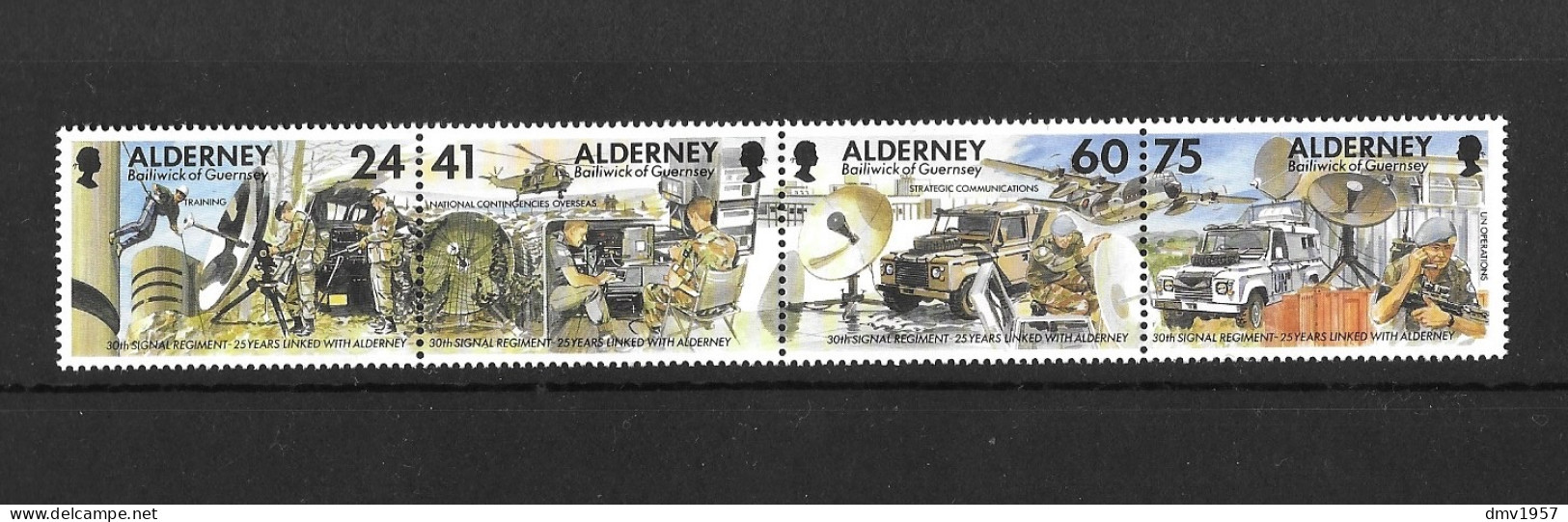 Alderney 1996 MNH 25th Anniv Of Adoption Of 30th Signal Regiment Sg A85/88 - Alderney