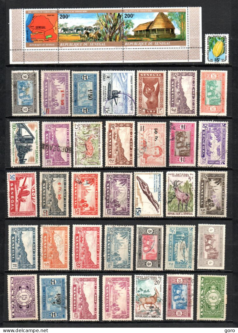 Senegal  .-   Lote  Nº   28  .-   38   Sellos - Sénégal (1960-...)