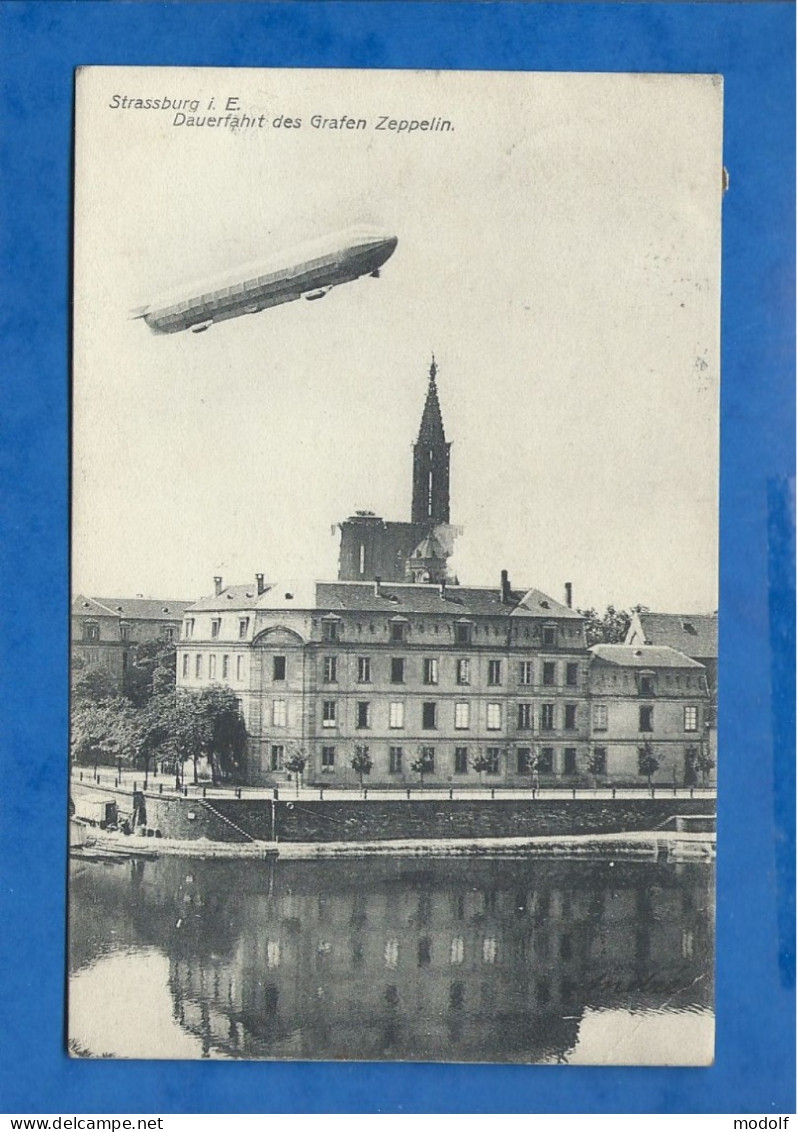 CPA - 67 - Strassburg I. E. - Dauerfahit Des Grafen Zeppelin - Circulée En 1908 - Strasbourg