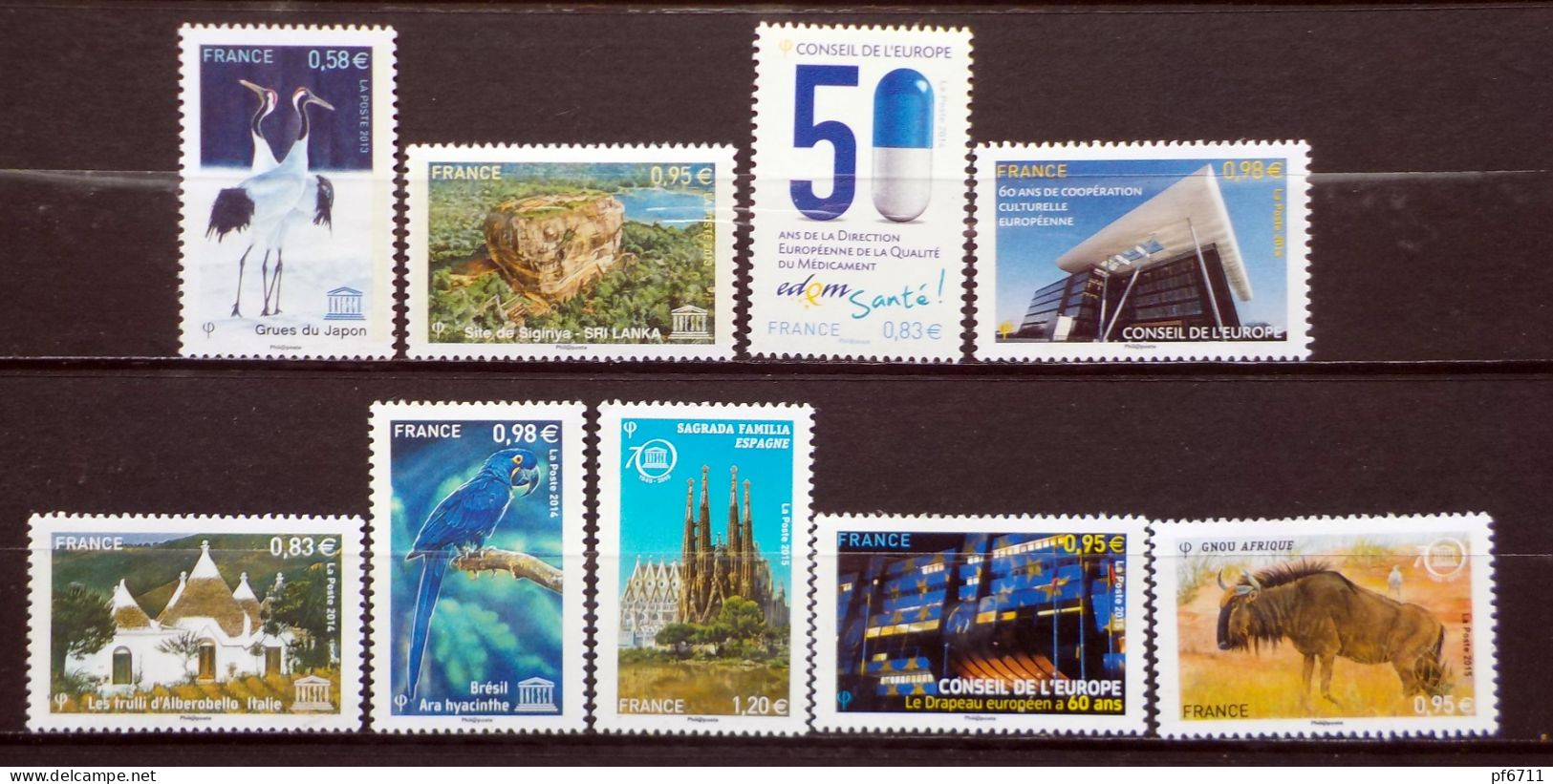 Conseil De L'Europe - 9 Timbres N° 1571/65  De 1013/14/15 - Ungebraucht