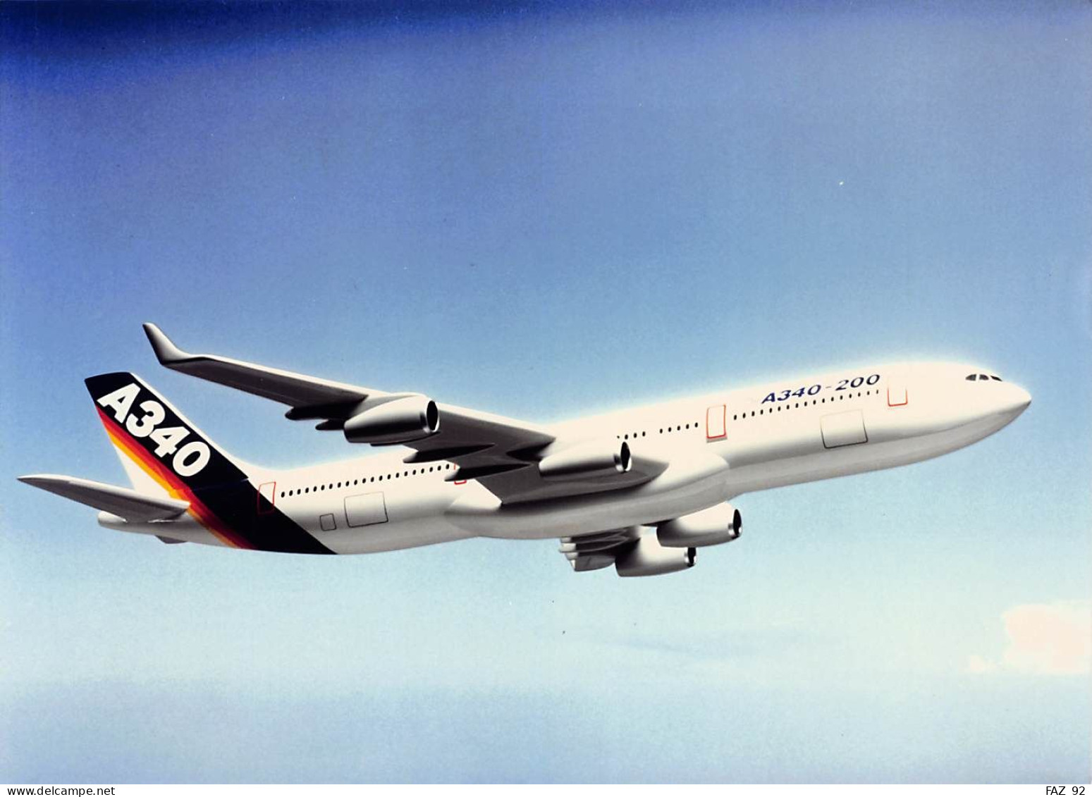 Airbus A340-200 - +/- 180 X 130 Mm. - Photo Presse Originale - Aviation