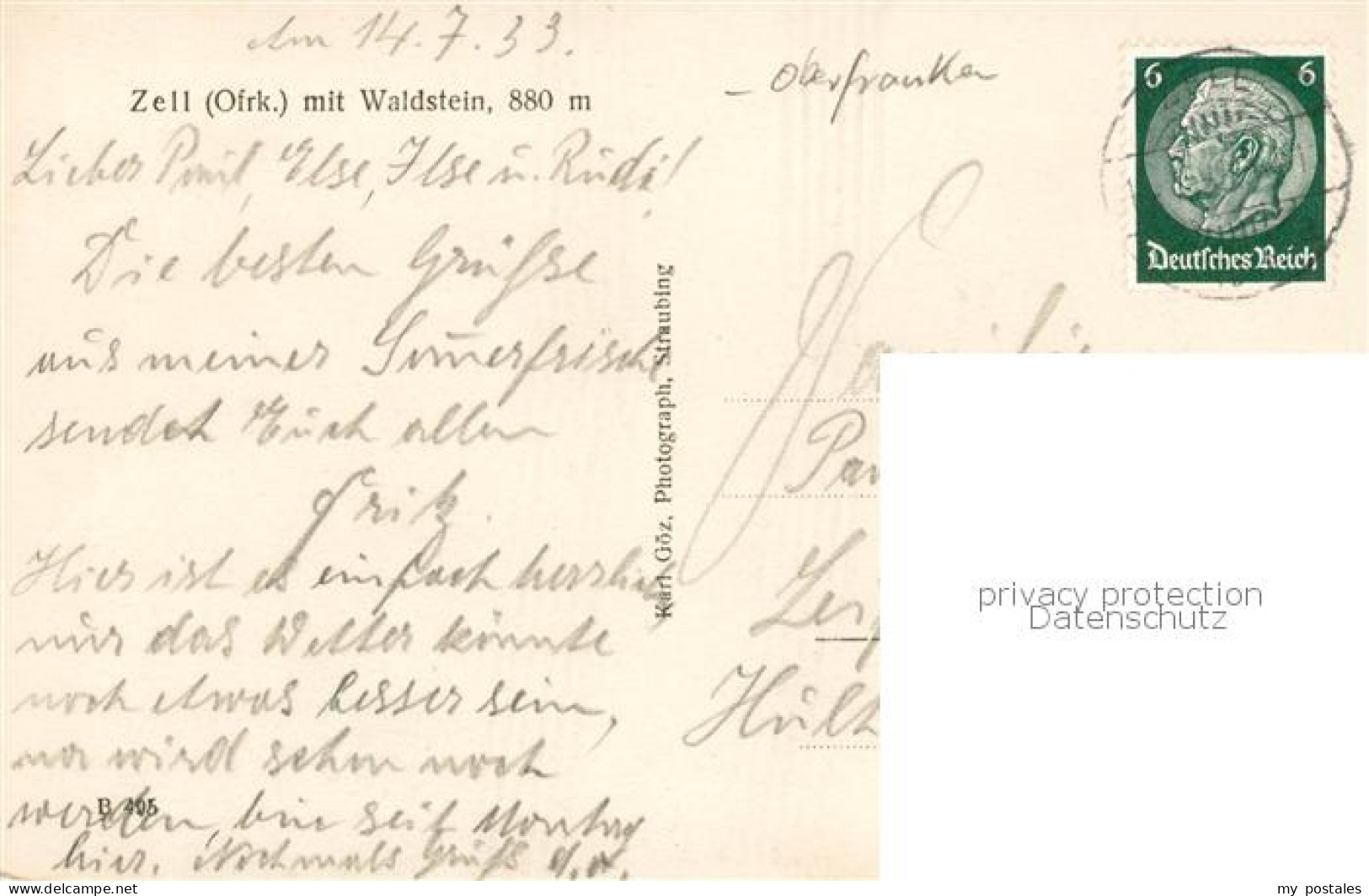 73792064 Zell Oberfranken Gesamtansicht M. Waldstein  - Other & Unclassified