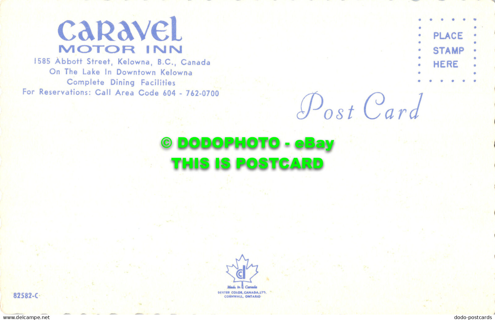 R529331 Caravel. Motor Inn. 1585 Abbott Street. Kelowna. B. C. Canada. On Lake I - Wereld