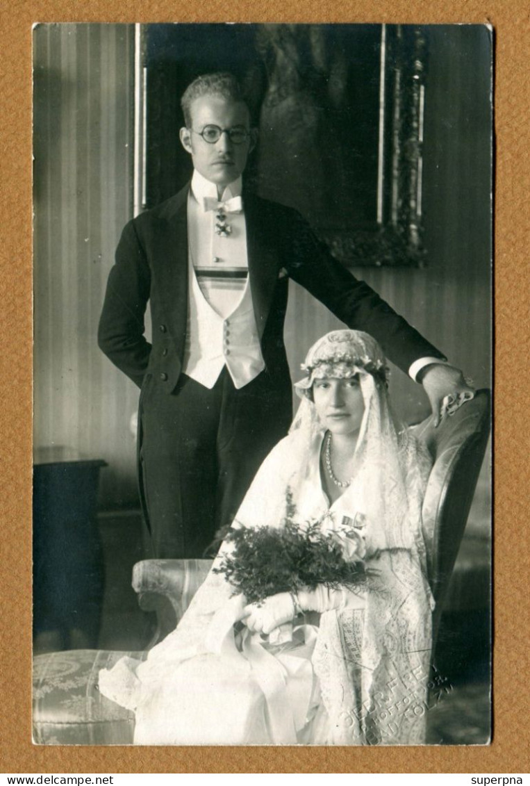 " PRINZ LUDWIG PHILIPP Von THURN And TAXIS - ELISABETH Von LUXEMBOURG-NASSAU "  Carte Photo 1922 - Grand-Ducal Family