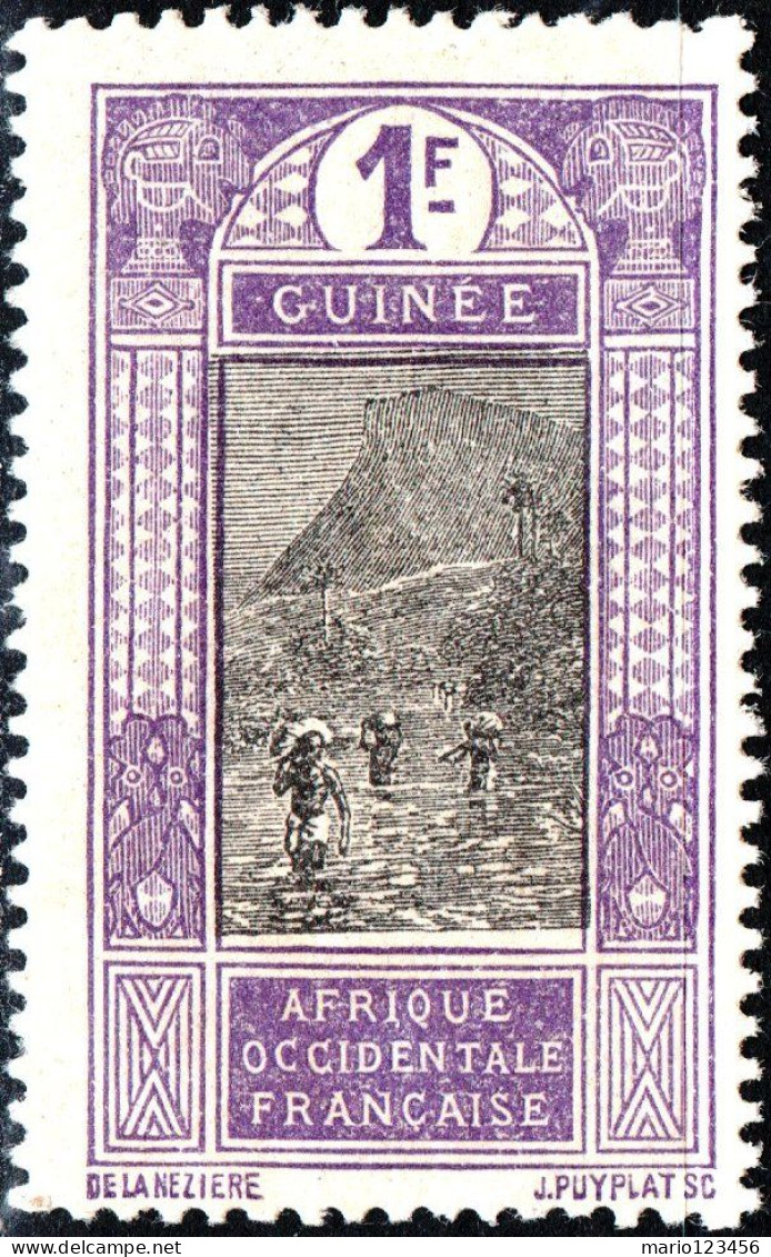 GUINEA FRANCESE, FRENCH GUINEA, PAESAGGI, LANDSCAPES, 1913, NUOVI (MLH*) Mi:FR-GU 77, Scott:FR-GU 96, Yt:FR-GU 77 - Ongebruikt