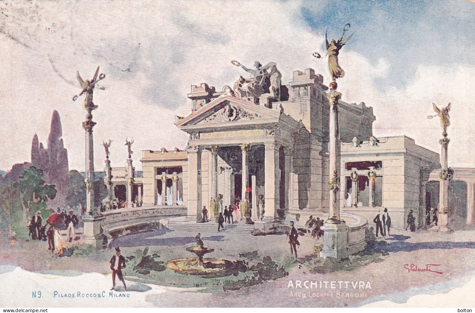 N. 2 Cartoline Ufficiali  Dell'esposizione Di Milano Del 1906 - Storia Postale