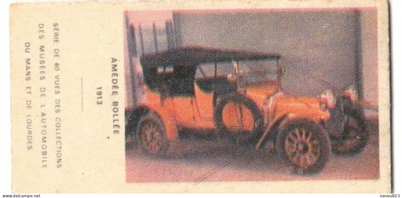 TICKET PUBLICITE DE PESAGE APPAREILS AUTOMATIQUES MUSEE AUTOMOBILE LE MANS LOURDES TRANSPORTS VOITURE AMEDEE BOLLEE - Cars