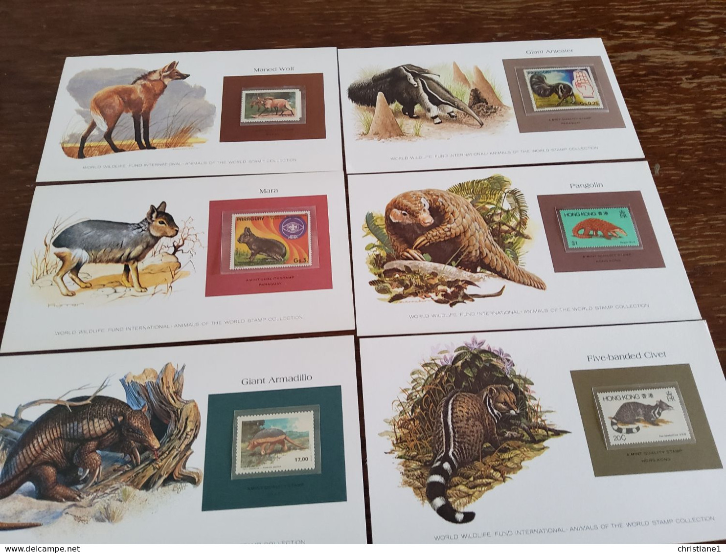 WWF Lot De 48 Cartes Avec Textes En Anglais  Et En Français - Unused Stamps