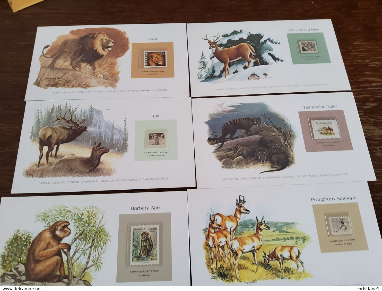 WWF lot de 48 cartes avec textes en anglais  et en français