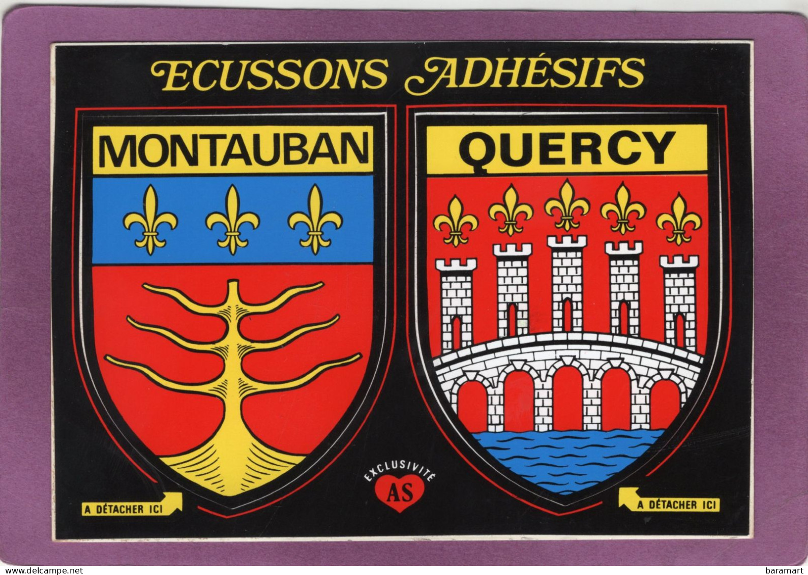 82 MONTAUBAN QUERCY ECUSSONS ADHÉSIFS   Blasons - Montauban