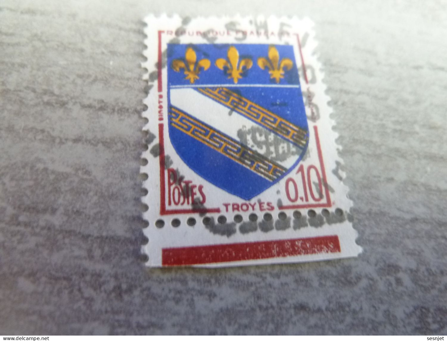 Troyes - Armoiries De Villes - 10c. - Yt 1353 - Brun, Outremer Et Jaune - Oblitéré - Année 1962 - - Used Stamps