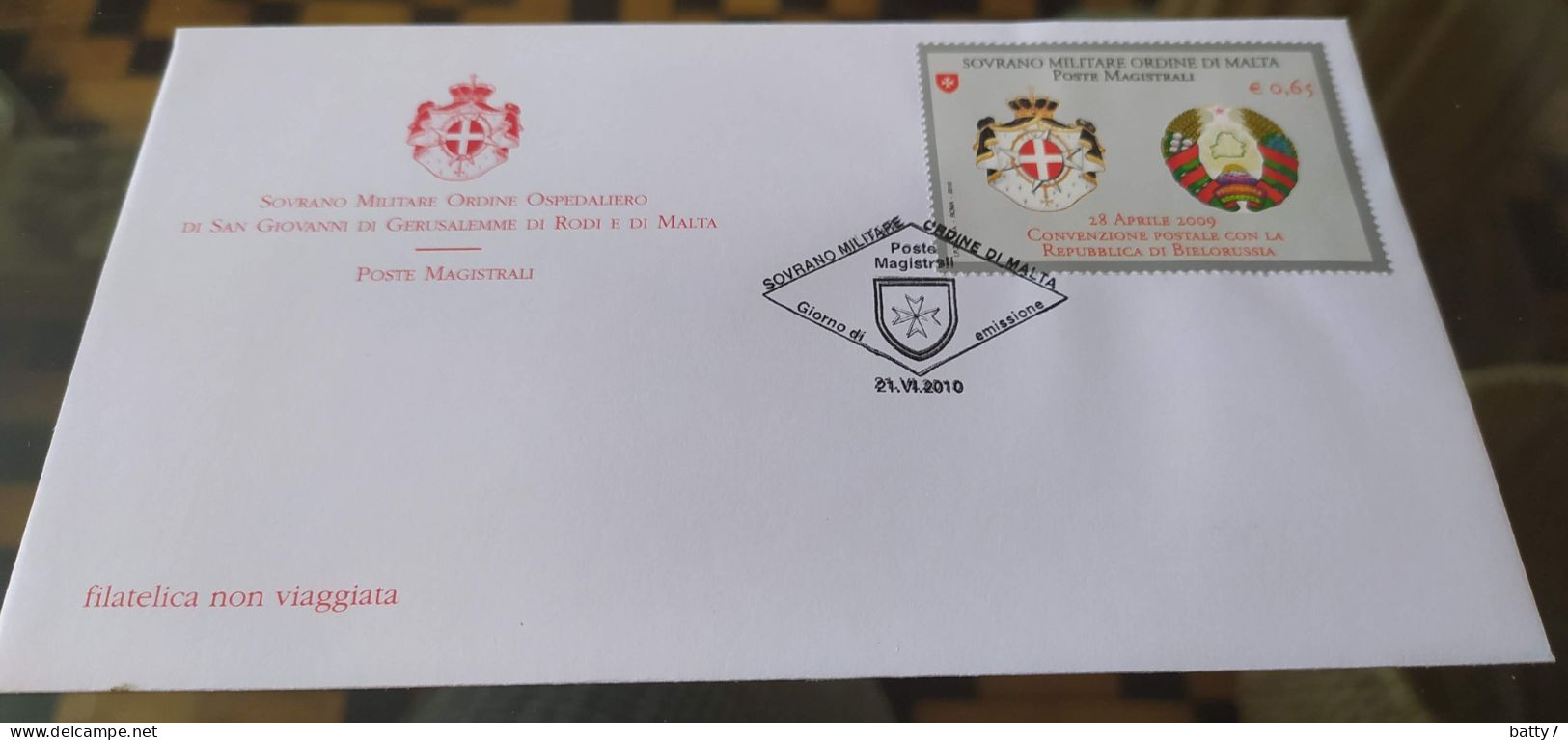 SMOM 2009 EMISSIONE CONGIUNTA BIELORUSSIA - Fdc - Malta (la Orden De)