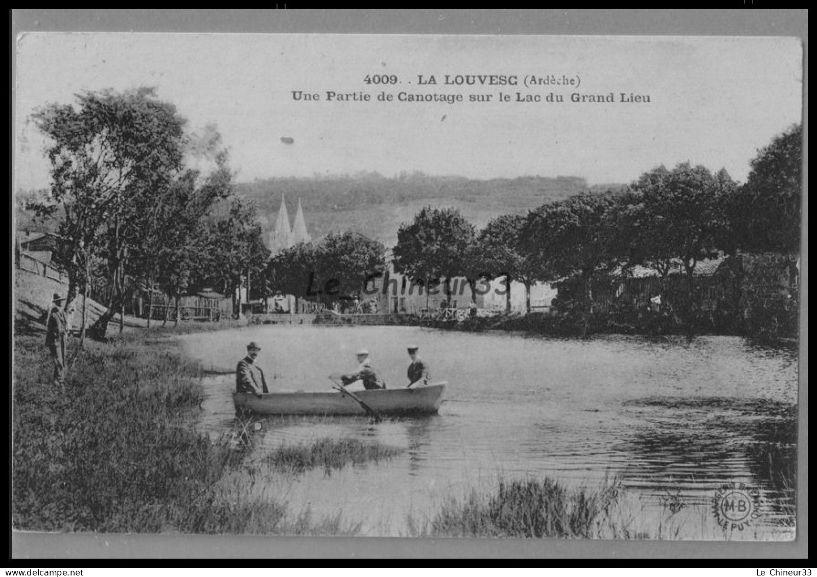 07 - LA LOUVESC ---Une Partie De Canotage Sur Le Lac Du Grand Lieu --- Animé ---colorisée - La Louvesc