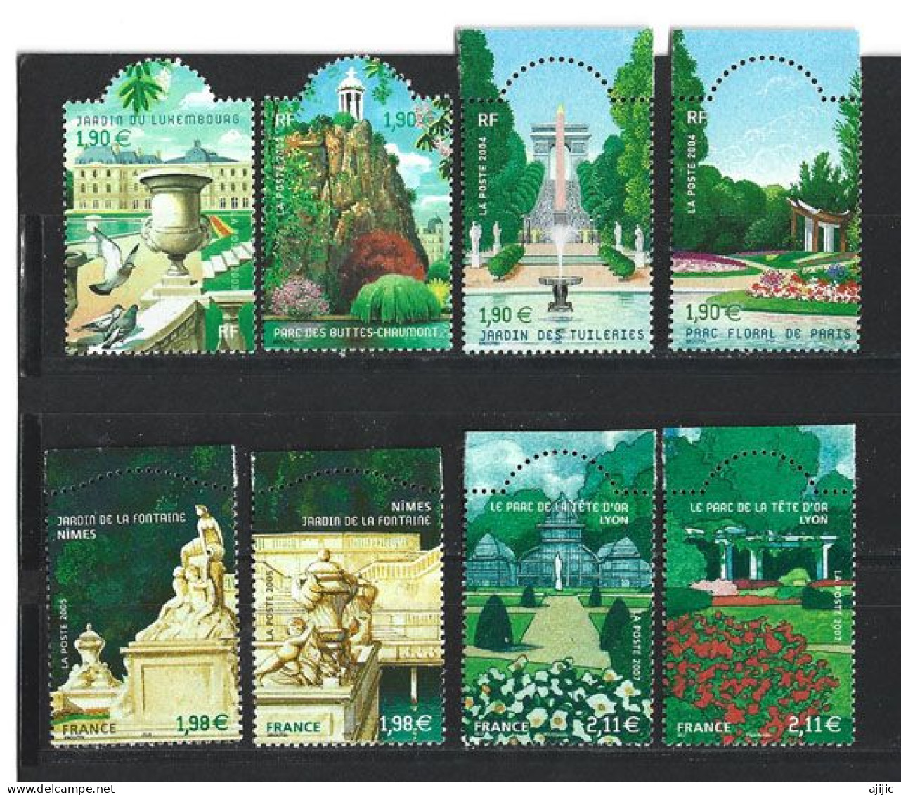 Les Beaux Jardins De France.  8 Timbres Neufs **, Hautes Faciales, Côte 50,00 Euro - Neufs