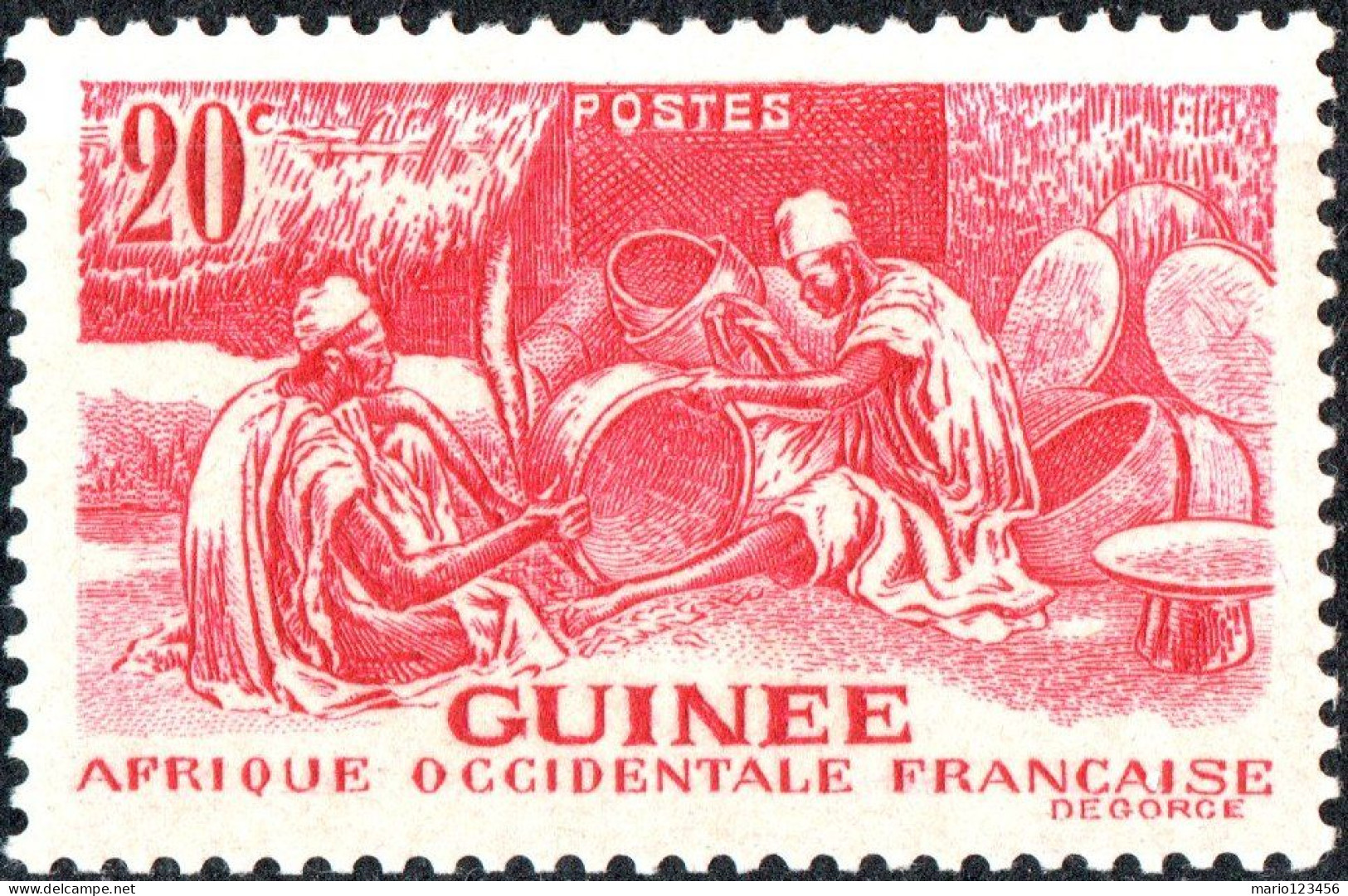 GUINEA FRANCESE, FRENCH GUINEA, ARTIGIANATO, 1943, NUOVI (MLH*) Mi:FR-GU 199, Scott:FR-GU 169, Yt:FR-GU 179 - Ongebruikt