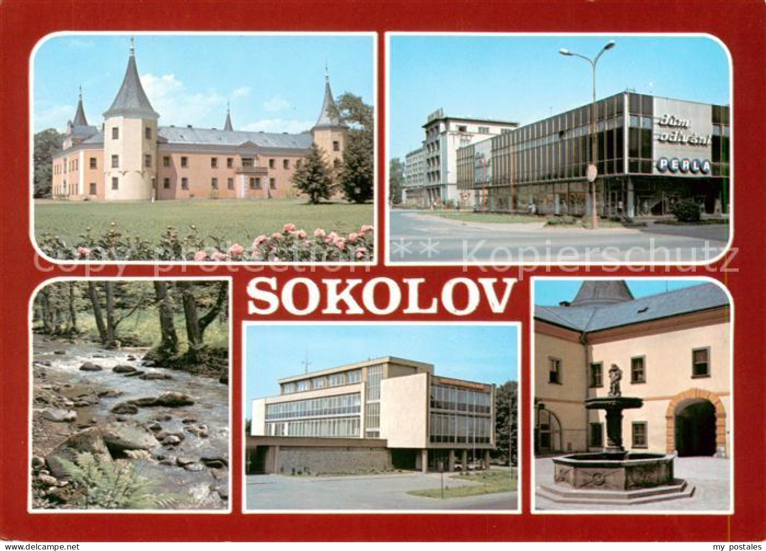 73791861 Sokolov CZ Schloss Einkaufszentrum Moderne Architektur Brunnen Partie A - Czech Republic