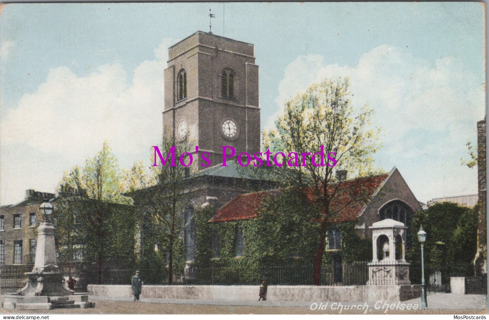 London Postcard - Old Church, Chelsea    DZ225 - London Suburbs