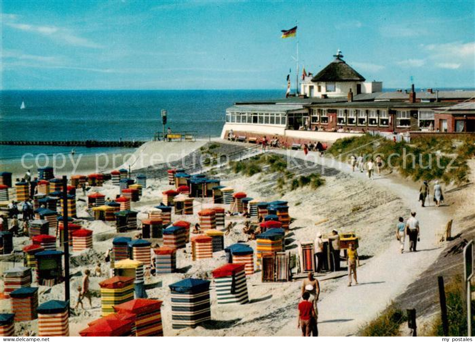 73791838 Borkum Nordseeheilbad Suedstrand Und Heimliche Liebe  - Borkum