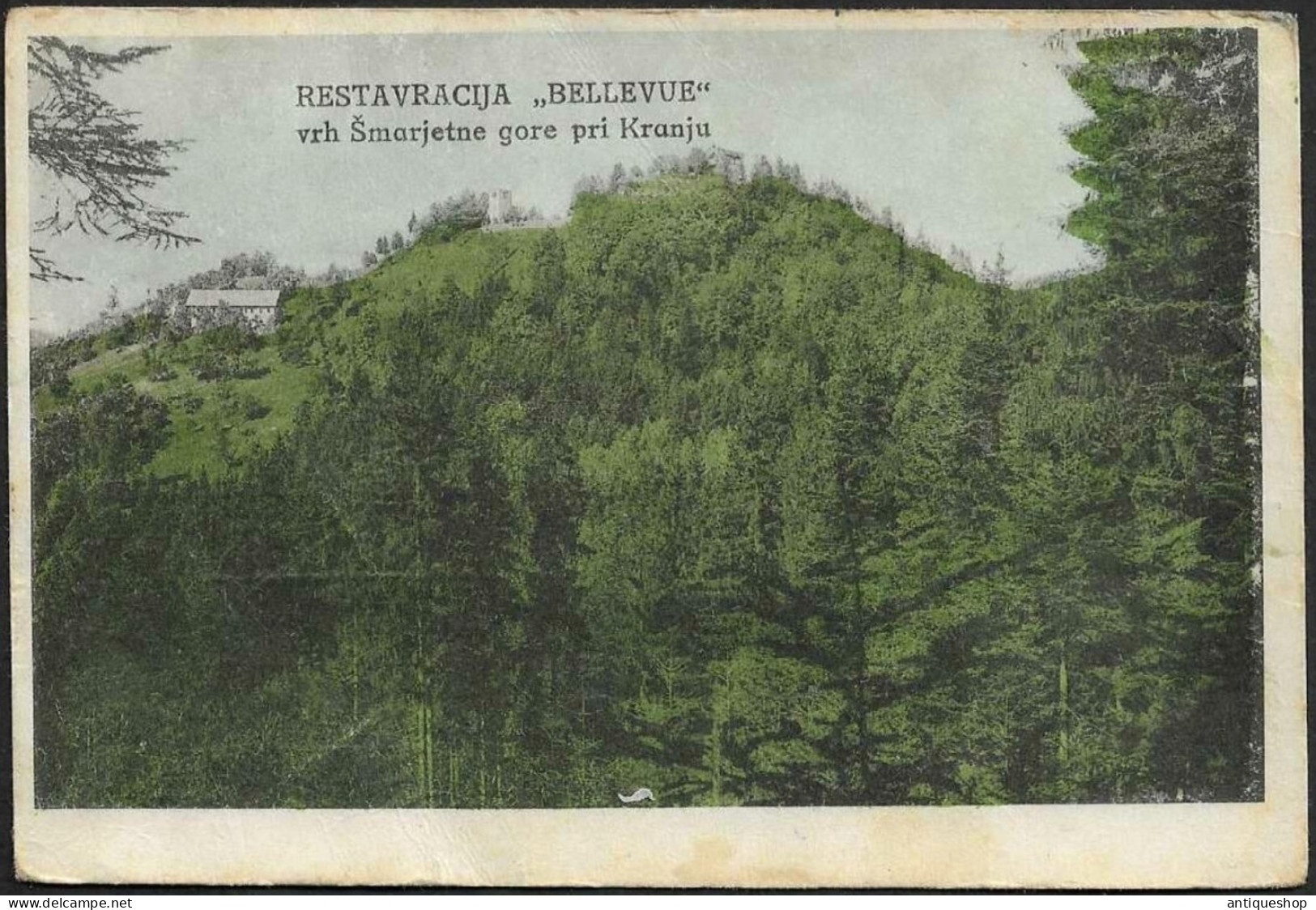 Slovenia-----Vrh Smarjetne Gore Pri Kranju (Restavracija Bellevue)-----old Postcard - Eslovenia