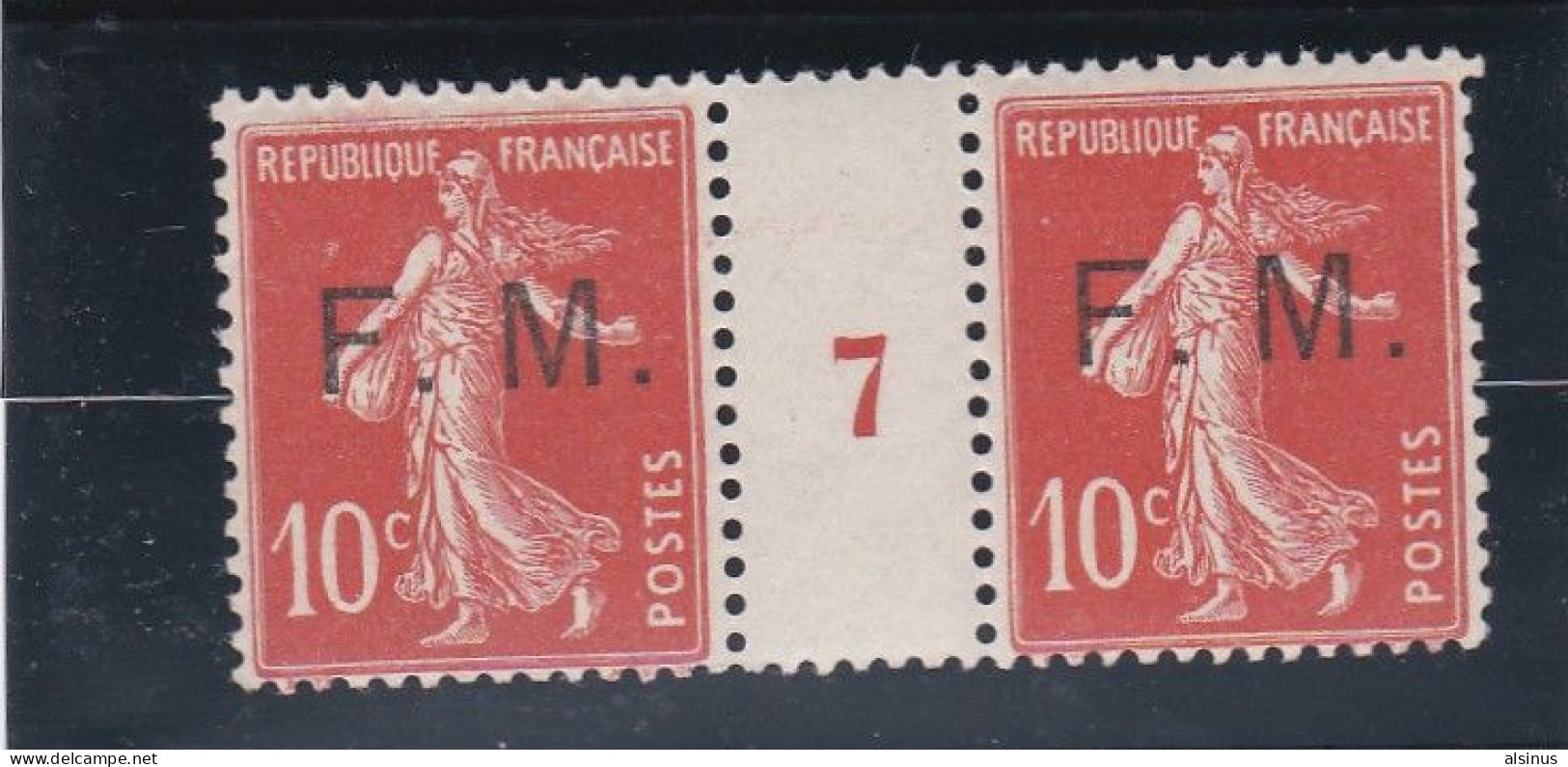 FRANCE - TYPE SEMEUSE ROUGE - FM - N° 5 - MILLESIME 7 - NEUF SANS TRACE DE CHARNIERE - Millesimes