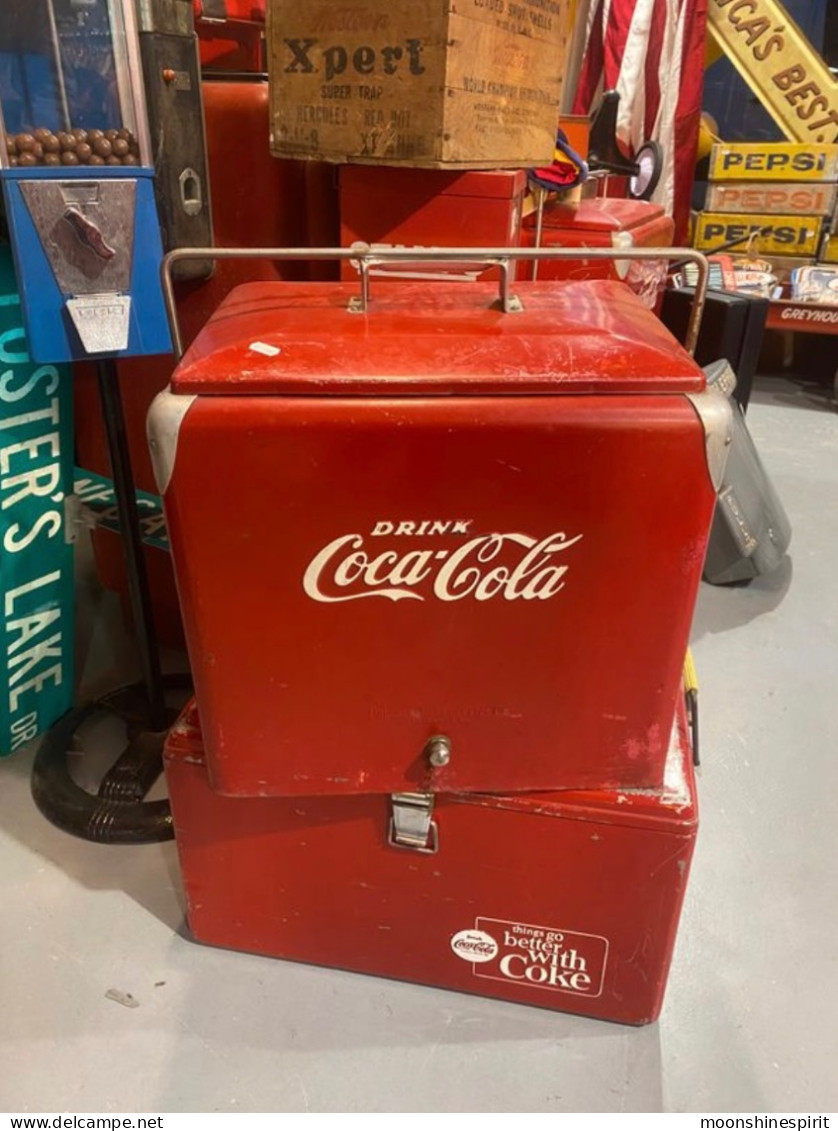 1950s Vintage American Coca Cooler / Glacière Vintage Américaine Coca Cola 1950 - Mélangeurs à Boisson